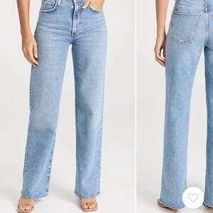 HARPER Mid-Rise Light Wash Wide leg AGOLDE Jeans